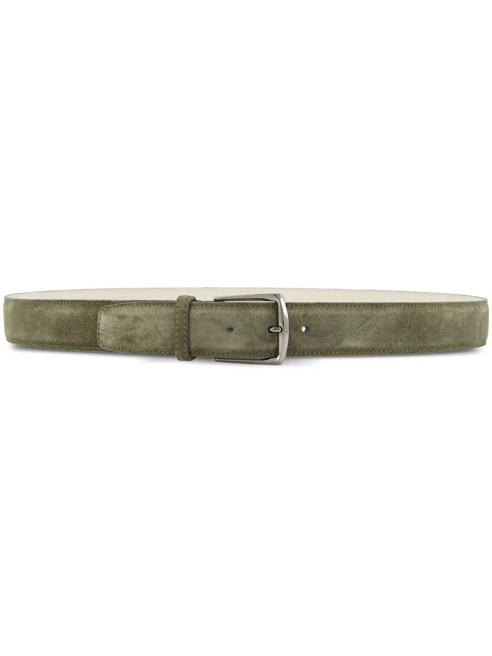 buckled suede belt