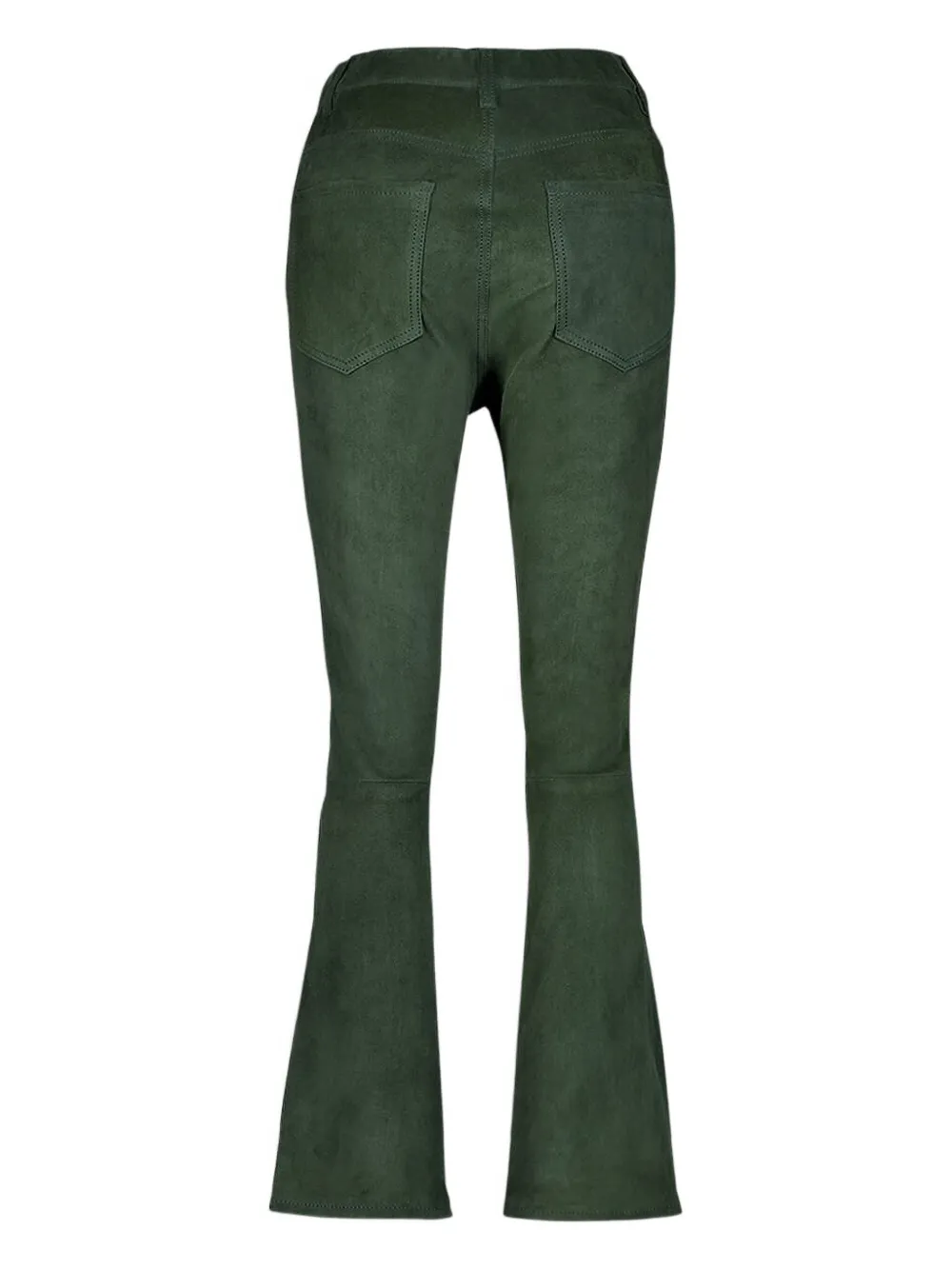 PAULA Zircon suede flared trousers - Groen