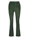 PAULA Zircon suede flared trousers - Green