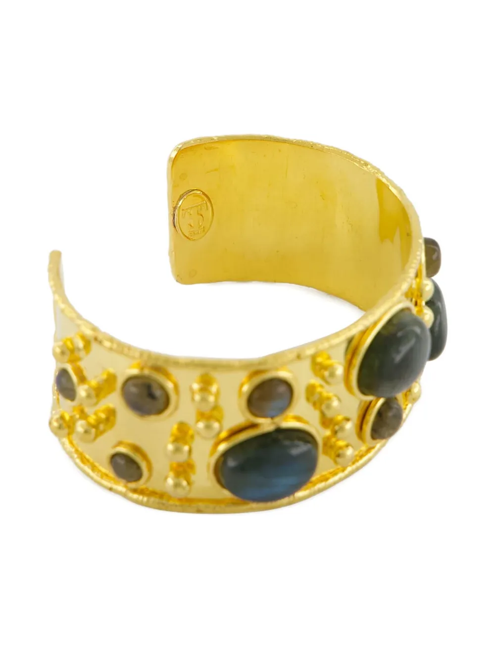 Sylvia Toledano Byzance Labradorite Beaded Cuff Bracelet In Gold