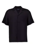 Frescobol Carioca Angelo camp-collar linen shirt - Black