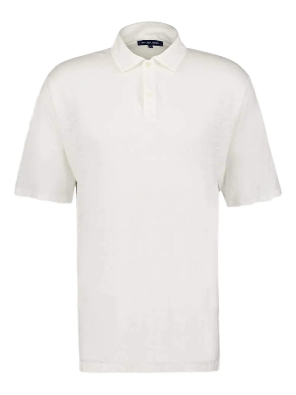 Mello button-up linen polo shirt