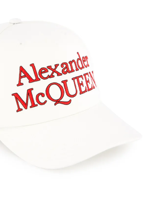 新作グッ ロゴ McQueen Alexander キャップ JP FARFETCH | ホワイト | 帽子