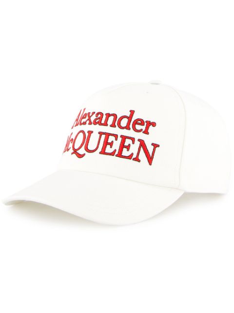 Alexander McQueen logo print cap Men