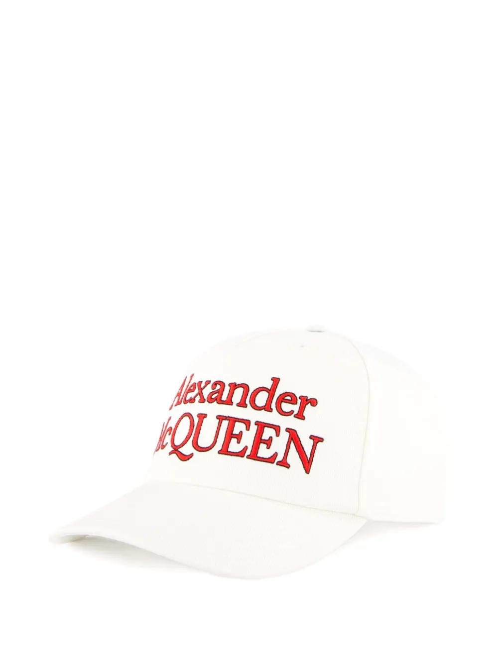 Alexander McQueen logo print cap | White | Image 1