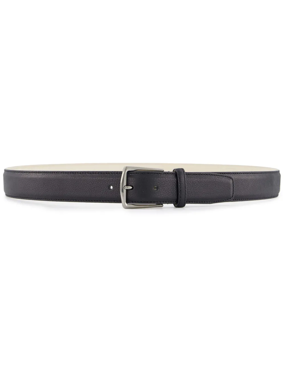 buckled leather belt
