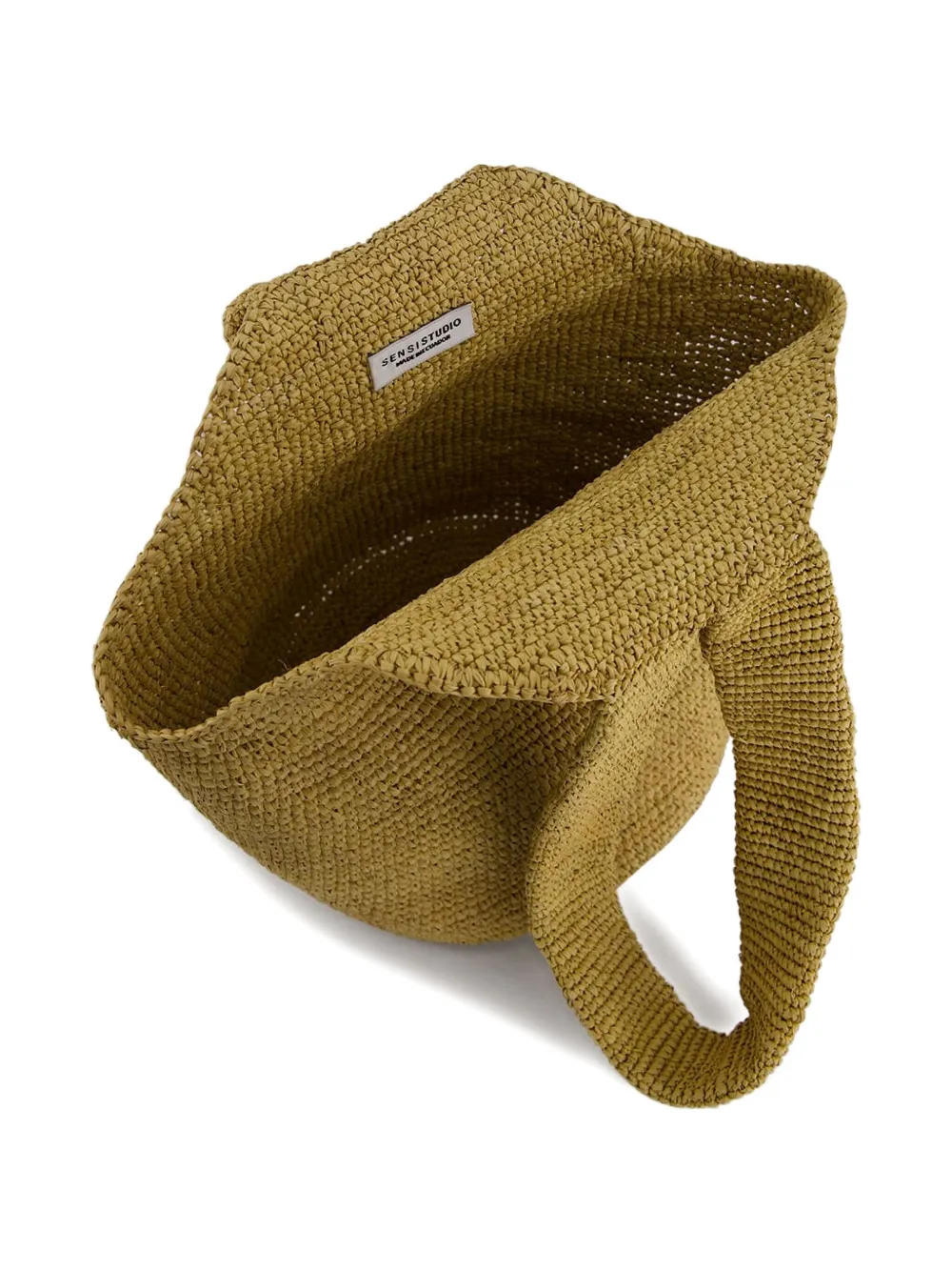 Sensi Studio straw pull-through shoulder bag - Beige