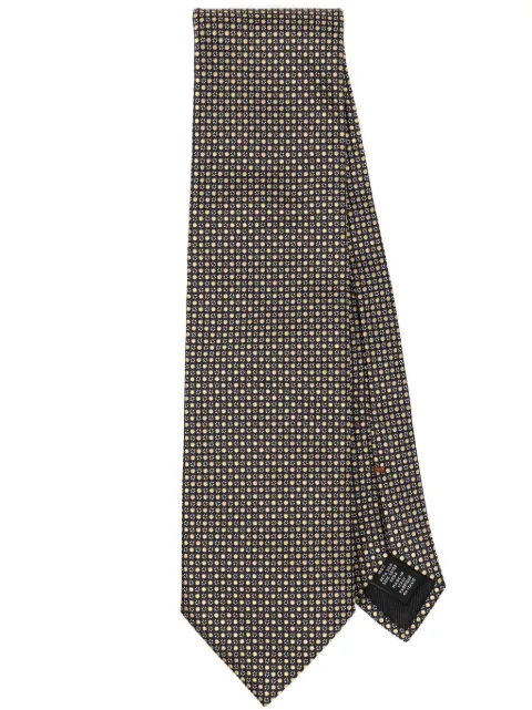 Zegna patterned-jacquard silk tie