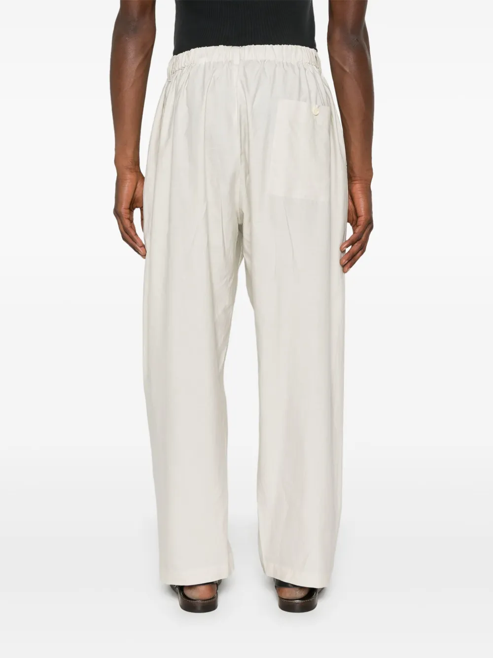 LEMAIRE Pantalon van katoenblend met toelopende pijpen Beige