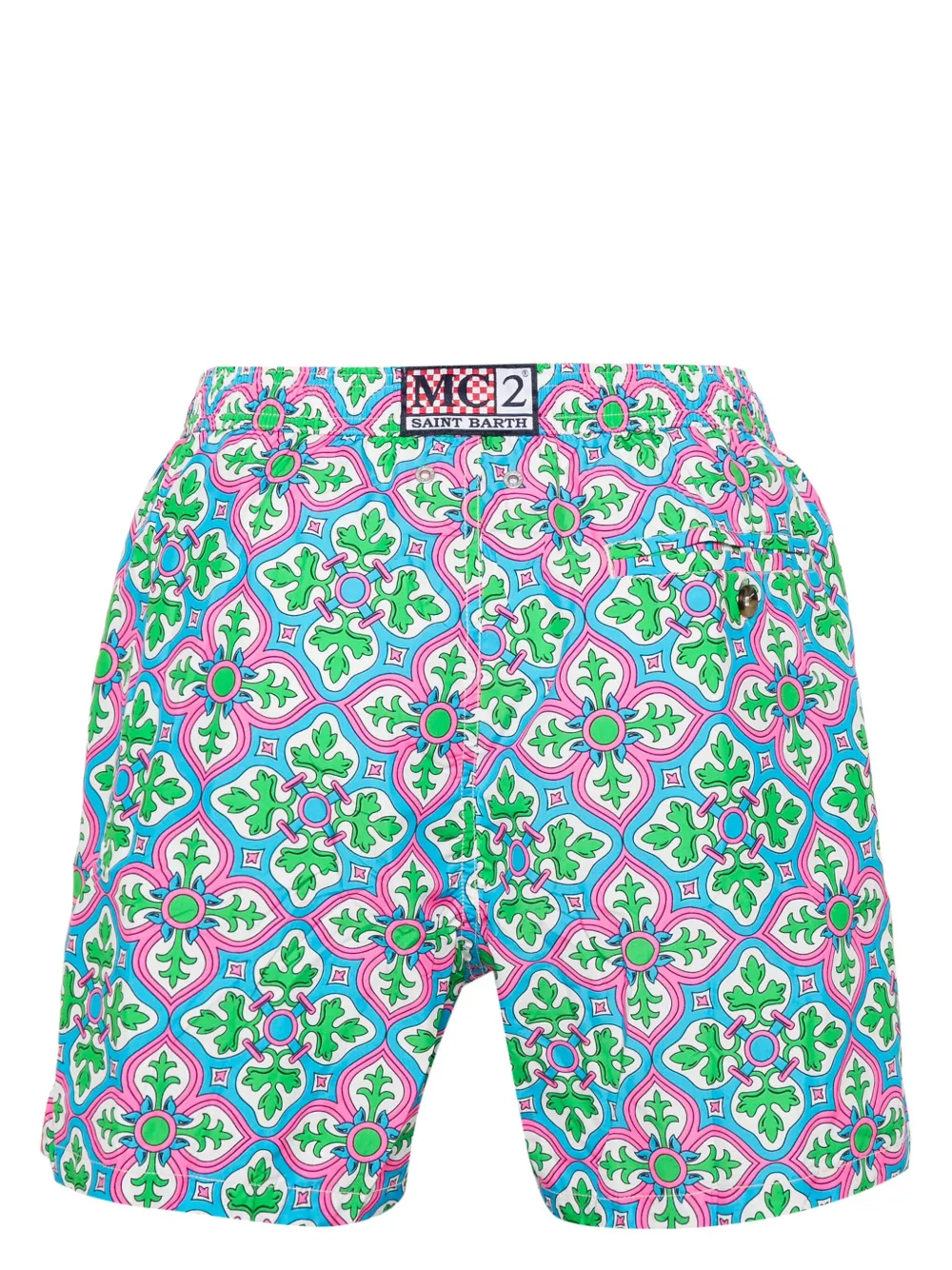 MC2 Saint Barth Zwembroek met geometrische print - Blauw