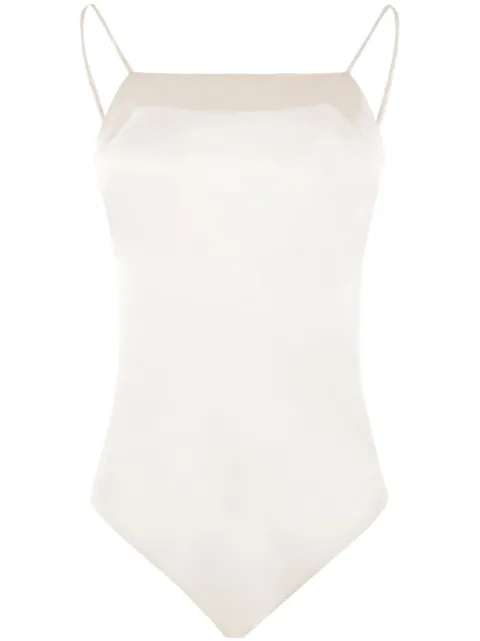 Max Mara body de seda sin mangas