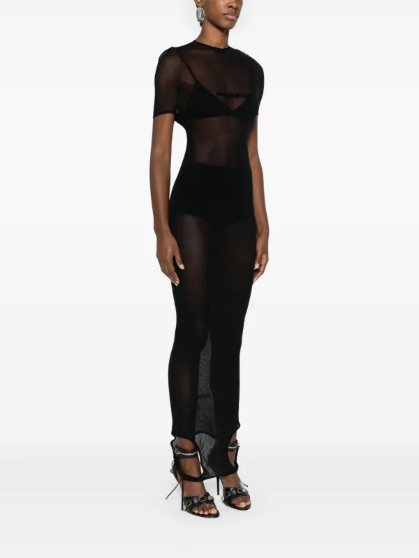 Jean Paul Gaultier x Shayne Oliver Mesh Maxi Dress | Black