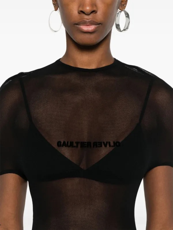 Jean Paul Gaultier x Shayne Oliver メッシュ マキシドレス