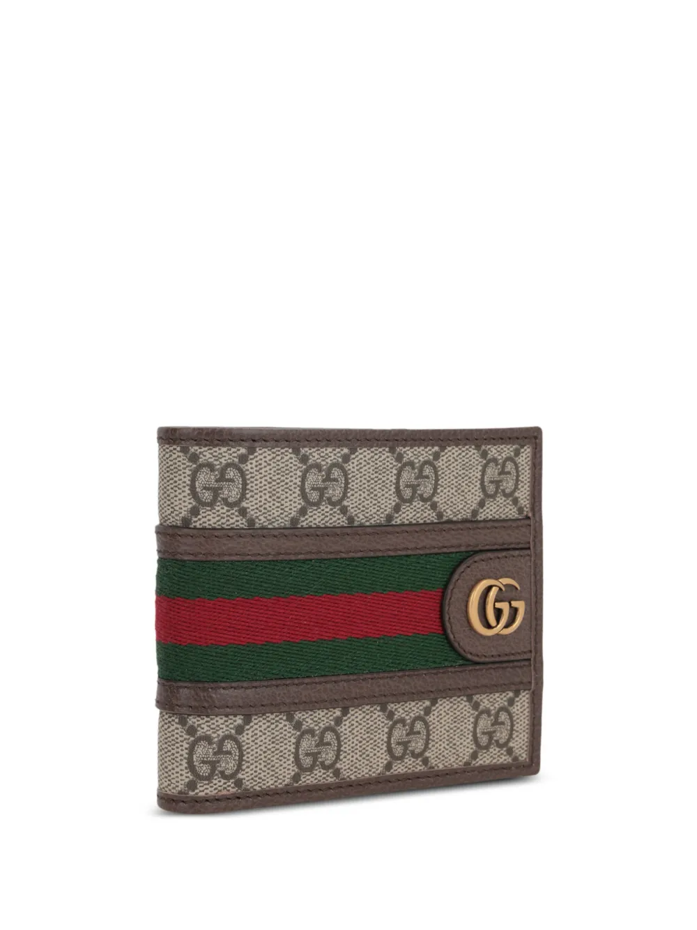 Gucci Ophidia portemonnee met GG plakkaat Bruin