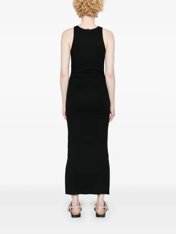 GANNI シャーリング ドレス | ブラック | FARFETCH JP