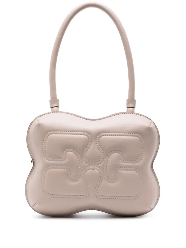 【着後レビューで 送料無料】 GANNI Egret Butterfly ショルダーバッグ S | ニュートラル バッグ