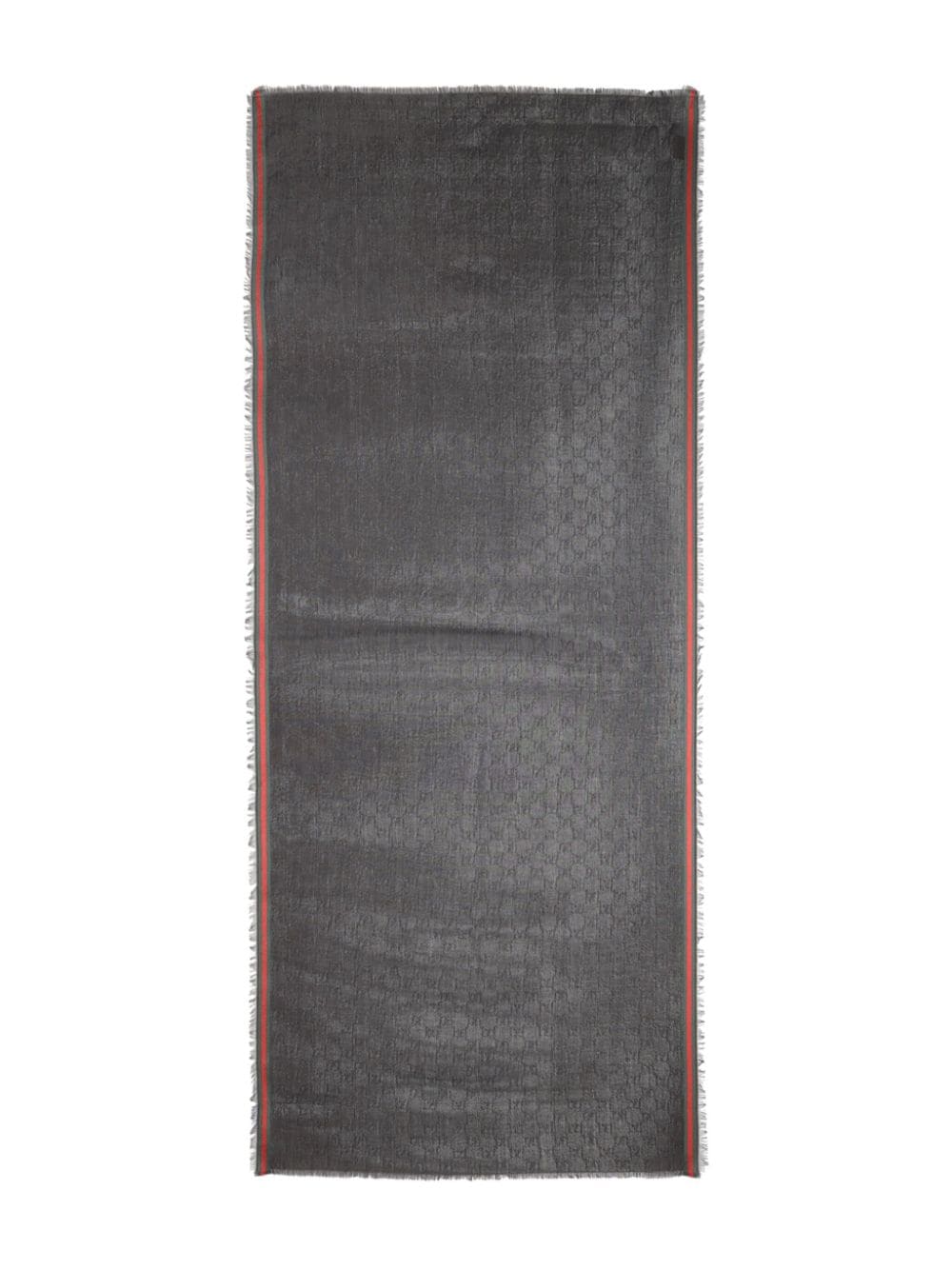 Gucci stripe-detailing silk-blend scarf - Zwart