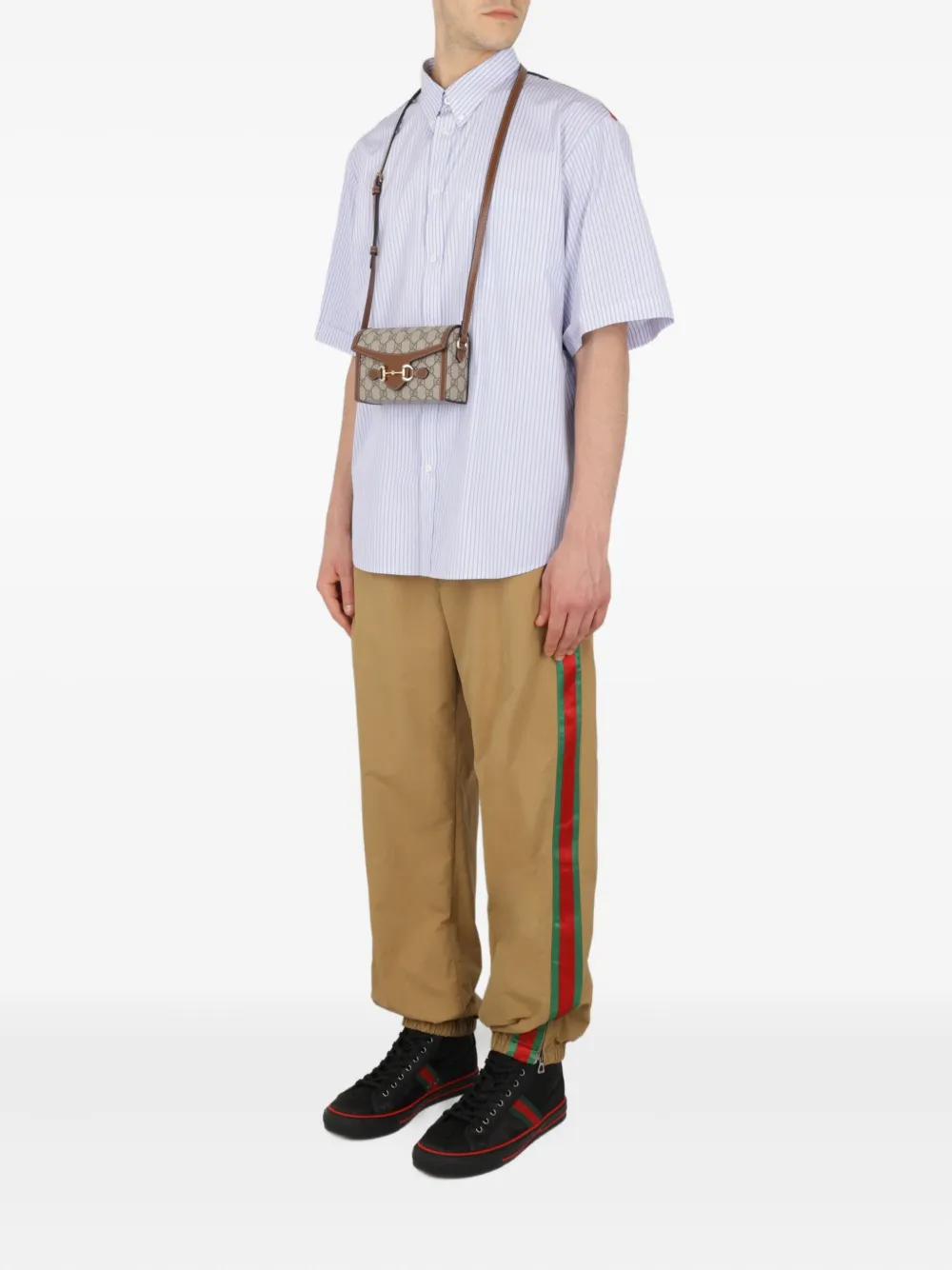 Gucci Horsebit 1955 mini-schoudertas Beige