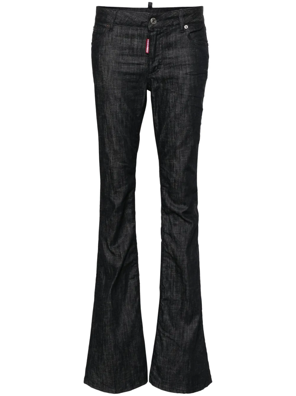 mid-rise flared jeans