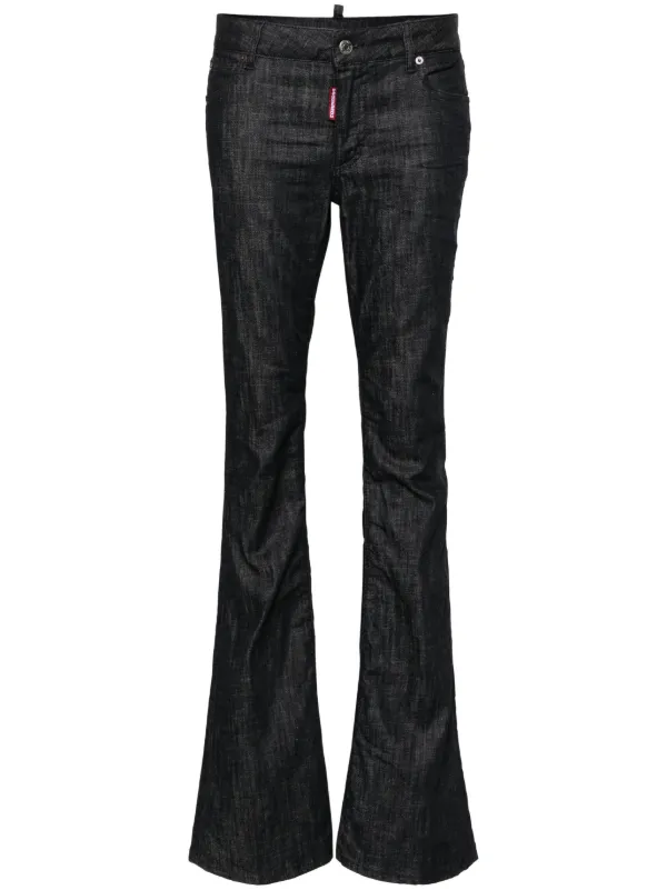 Dプロポル 0cbcx ミッドライズ フレアジーンズ DSQUARED2 ミッドライズ フレアジーンズ | ブラック | FARFETCH JP