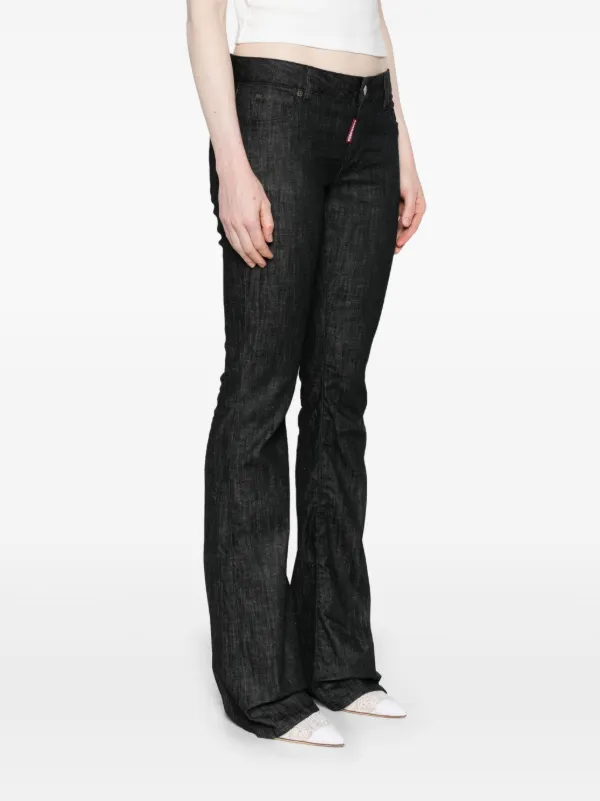 DSQUARED2 mid-rise Flared Jeans | Black | FARFETCH DSQUARED2 mid-rise Flared Jeans | Black | FARFETCH