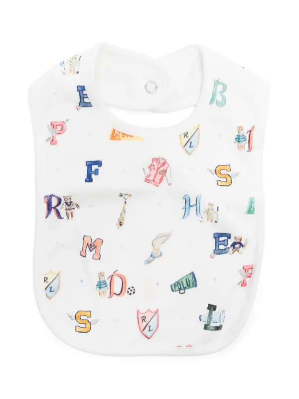 POLO RALPH LAUREN KIDS logo-print Bib White FARFETCH IN
