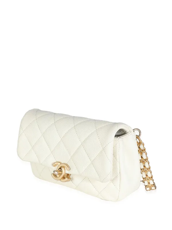 Chanel white waist bag online