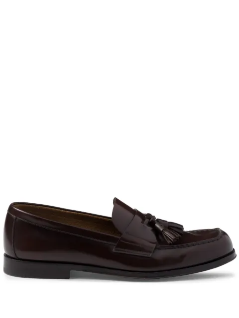 Prada brushed-leather loafers