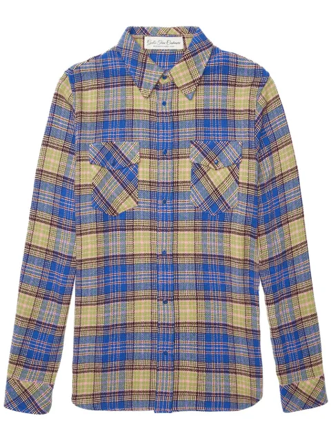 GOD'S TRUE CASHMERE check-print cashmere overshirt
