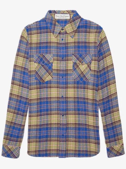 GOD'S TRUE CASHMERE check-print cashmere overshirt