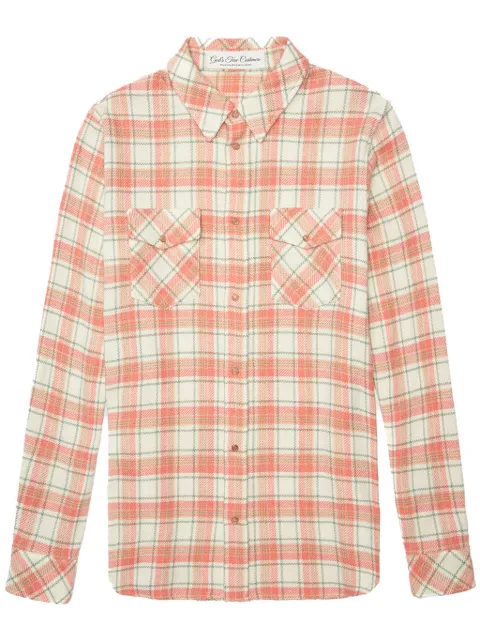 GOD'S TRUE CASHMERE check-print cashmere overshirt