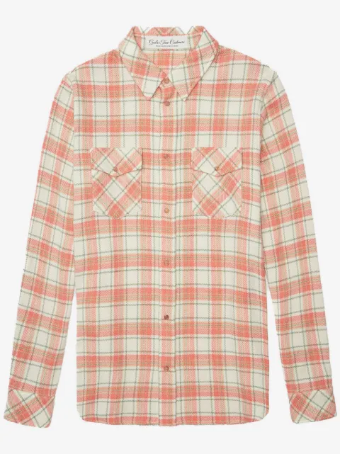 GOD'S TRUE CASHMERE check-print cashmere overshirt