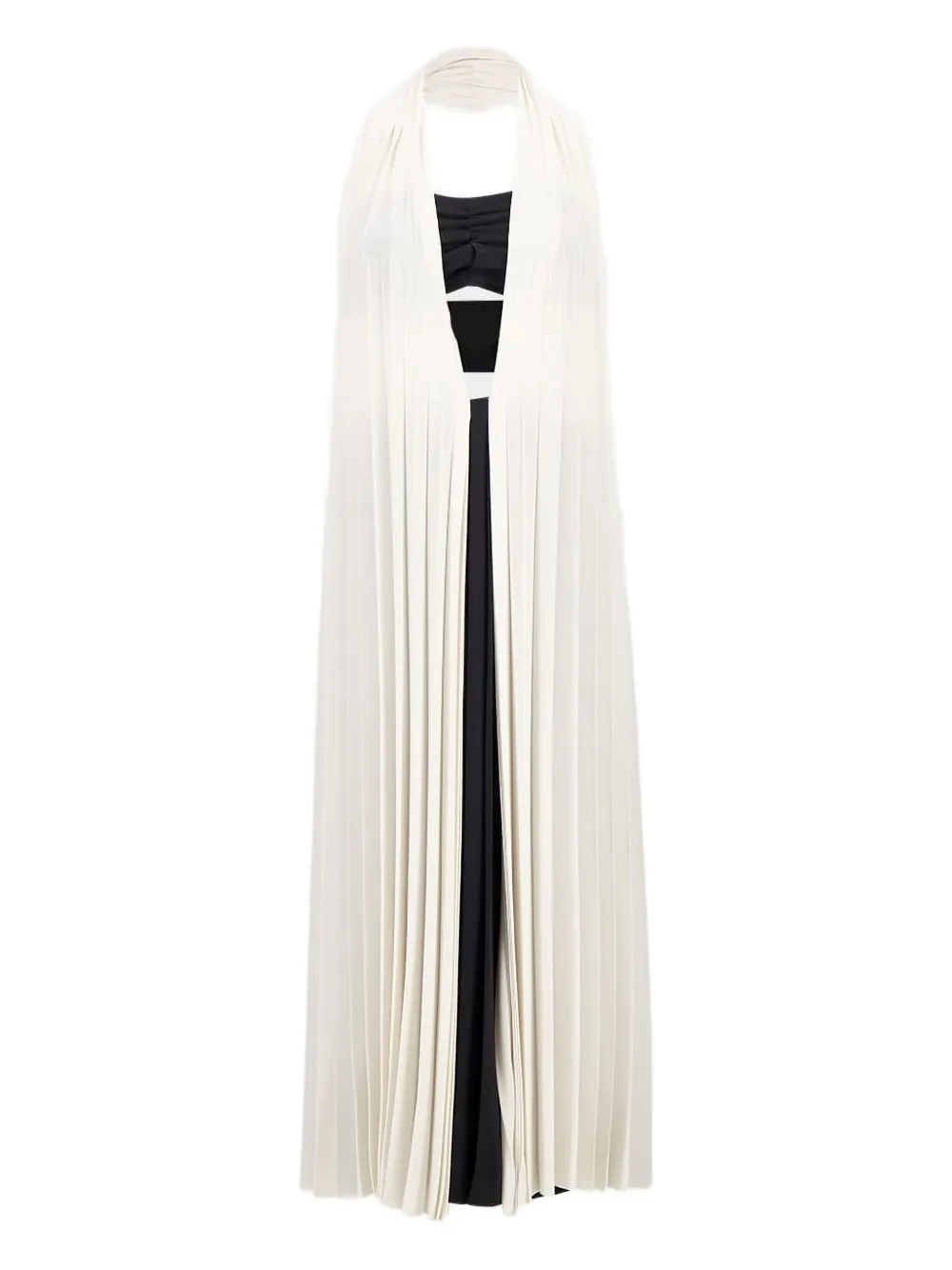 Zeus+Dione pleated halterneck midi dress | Black | Image 1