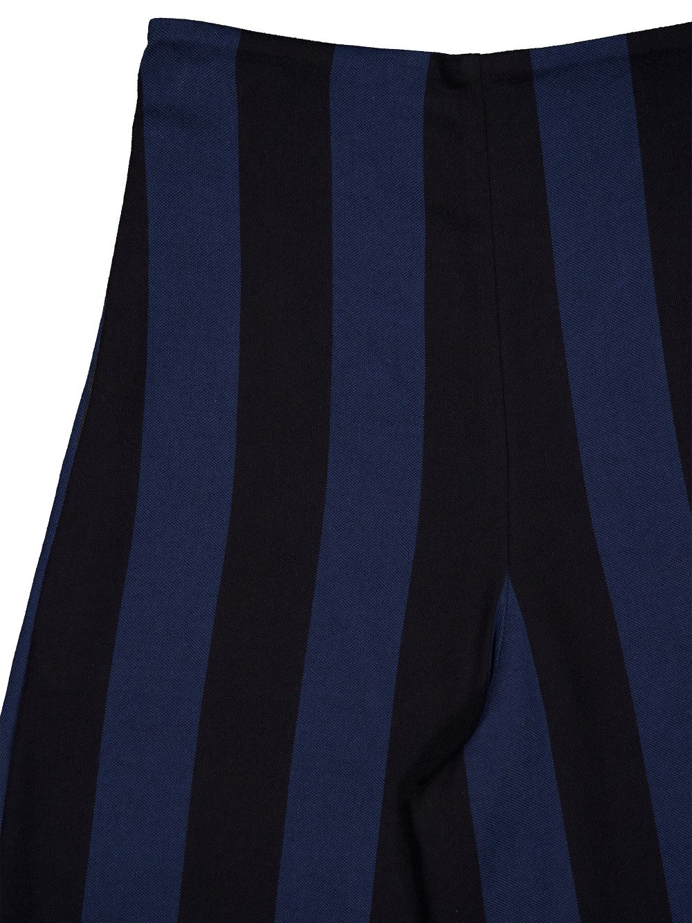 Marrakshi Life high-waisted striped cotton trousers - Blue