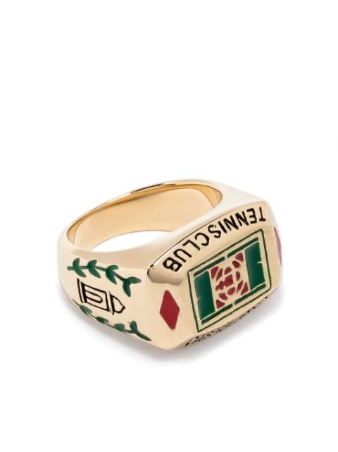 Casablanca Tennis Club gold-plated ring