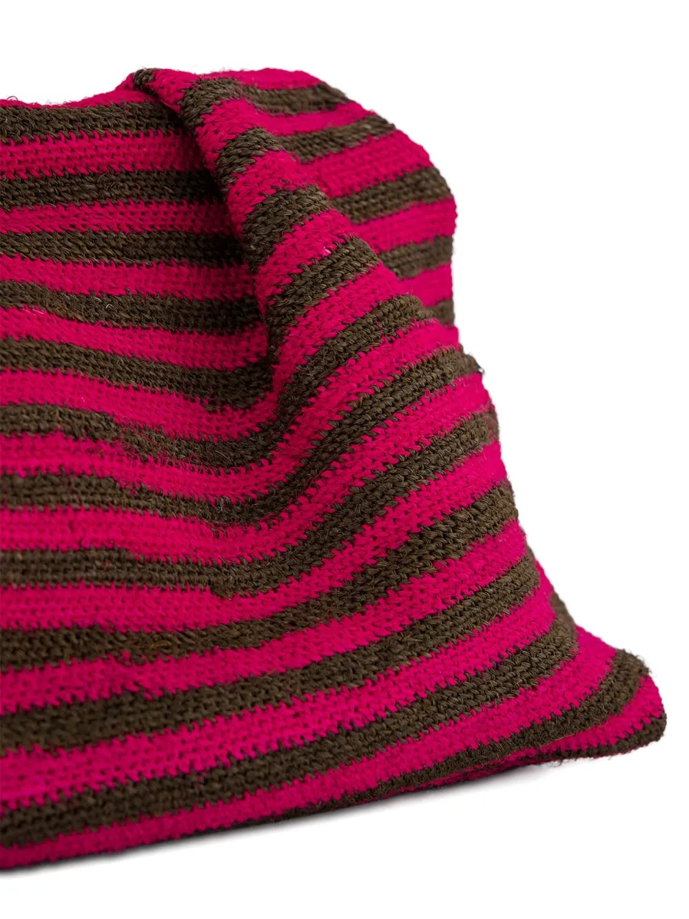 Sensi Studio Sisal gestreepte geplooide clutch Roze