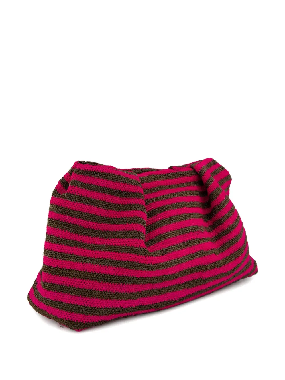 Sensi Studio Sisal gestreepte geplooide clutch - Roze