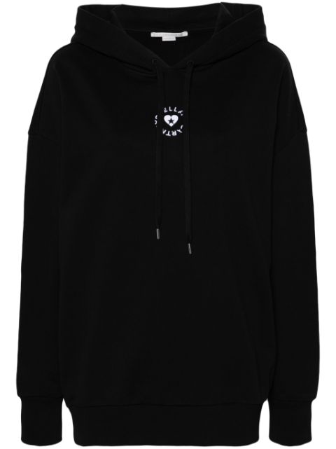 Stella McCartney logo-embroidered cotton hoodie Women