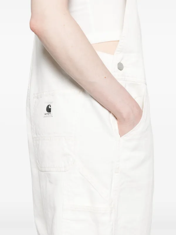 Carhartt WIP Norris Bib denim overalls women Cotton M White