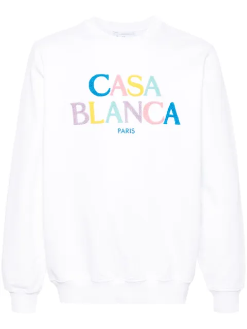 Casablanca Stacked logo-embroidered sweatshirt