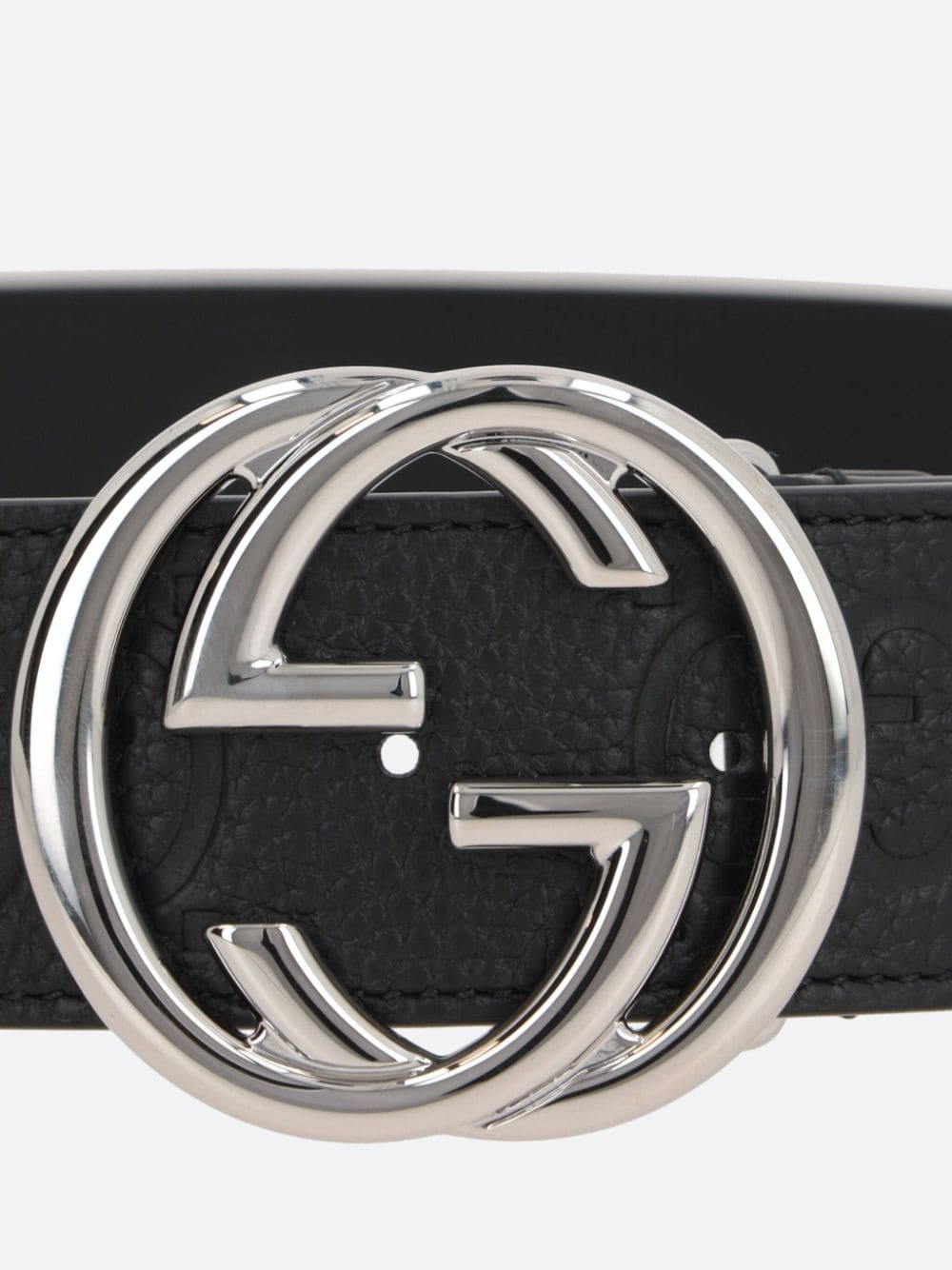 Shop Gucci Interlocking G-buckle Belt In Schwarz