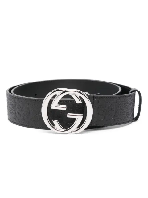 Gucci cinturón con hebilla Interlocking G