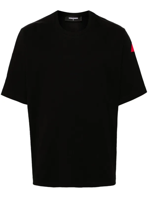 DSQUARED2 logo-print Cotton T-shirt | Black | FARFETCH JO