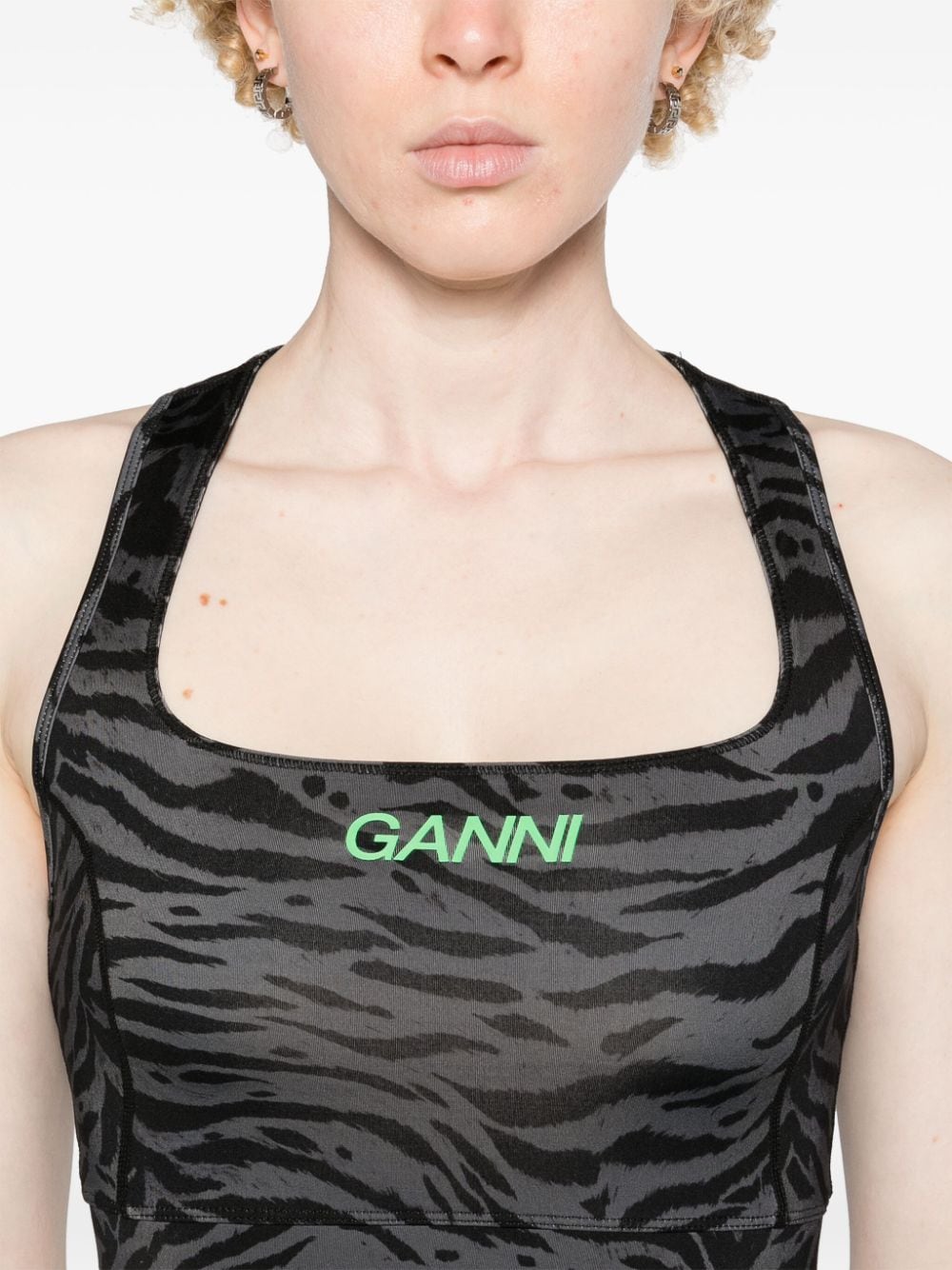 GANNI Cropped top Grijs