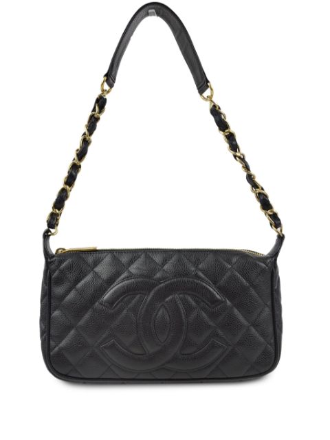 HOT SALE CHANEL 2003 CC quilted shoulder bag Women