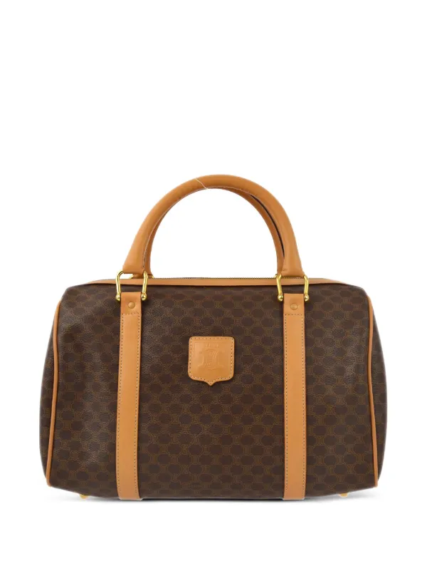 Celine Pre-Owned 1990-2000s Macadam-pattern Handbag Brown