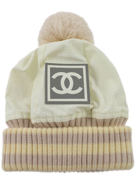 CHANEL 1990-2000s Sports line panelled beanie Women