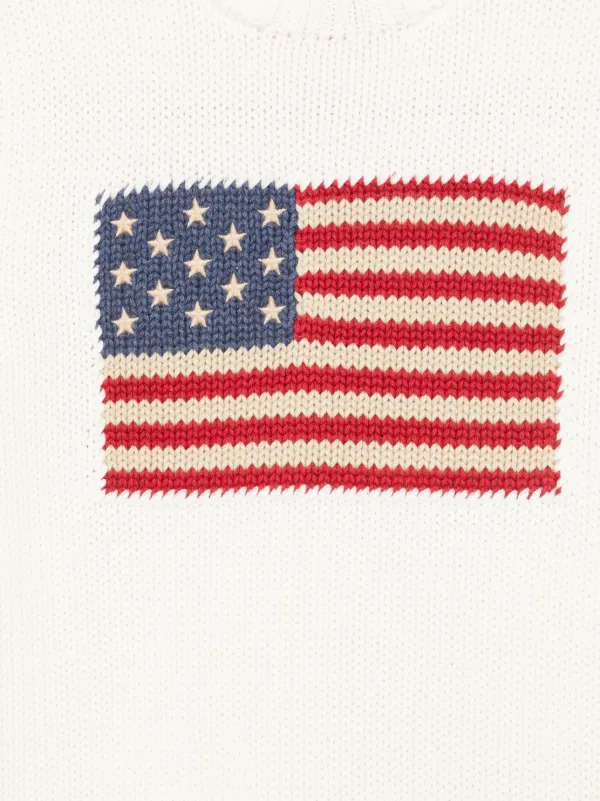 トップス 24SS POLO RALPH LAUREN INTARSIA USA KNIT Polo Ralph Lauren Little Girls Intarsia American Flag Knit