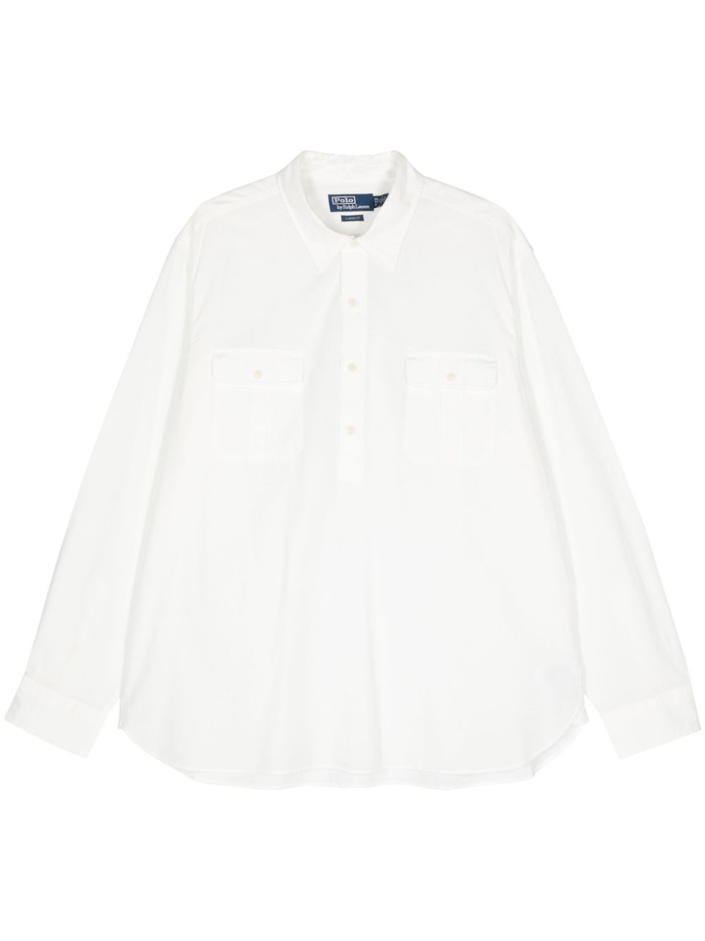 classic-collar cotton shirt