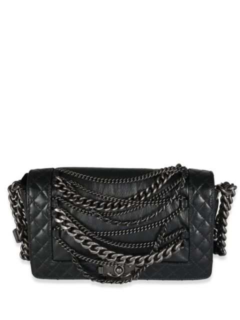 HOT SALE CHANEL 2013-2014 medium Enchained Boy shoulder bag Women